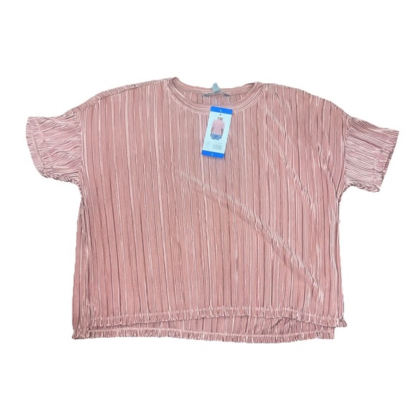 Andrew Marc Tops - NWT ANDREW MARC Pink Crinkle Blouse Size **XXL**